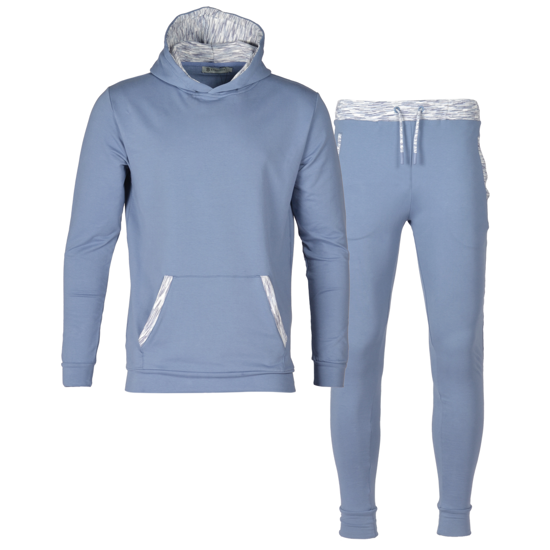 Kid's Space-Dye Trim Cotton Tracksuit