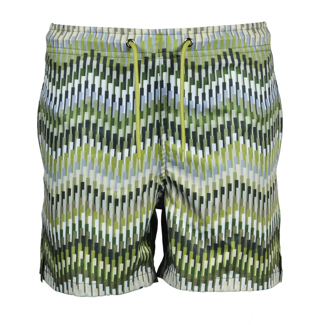Line Zig Green - Kid's Swim Short