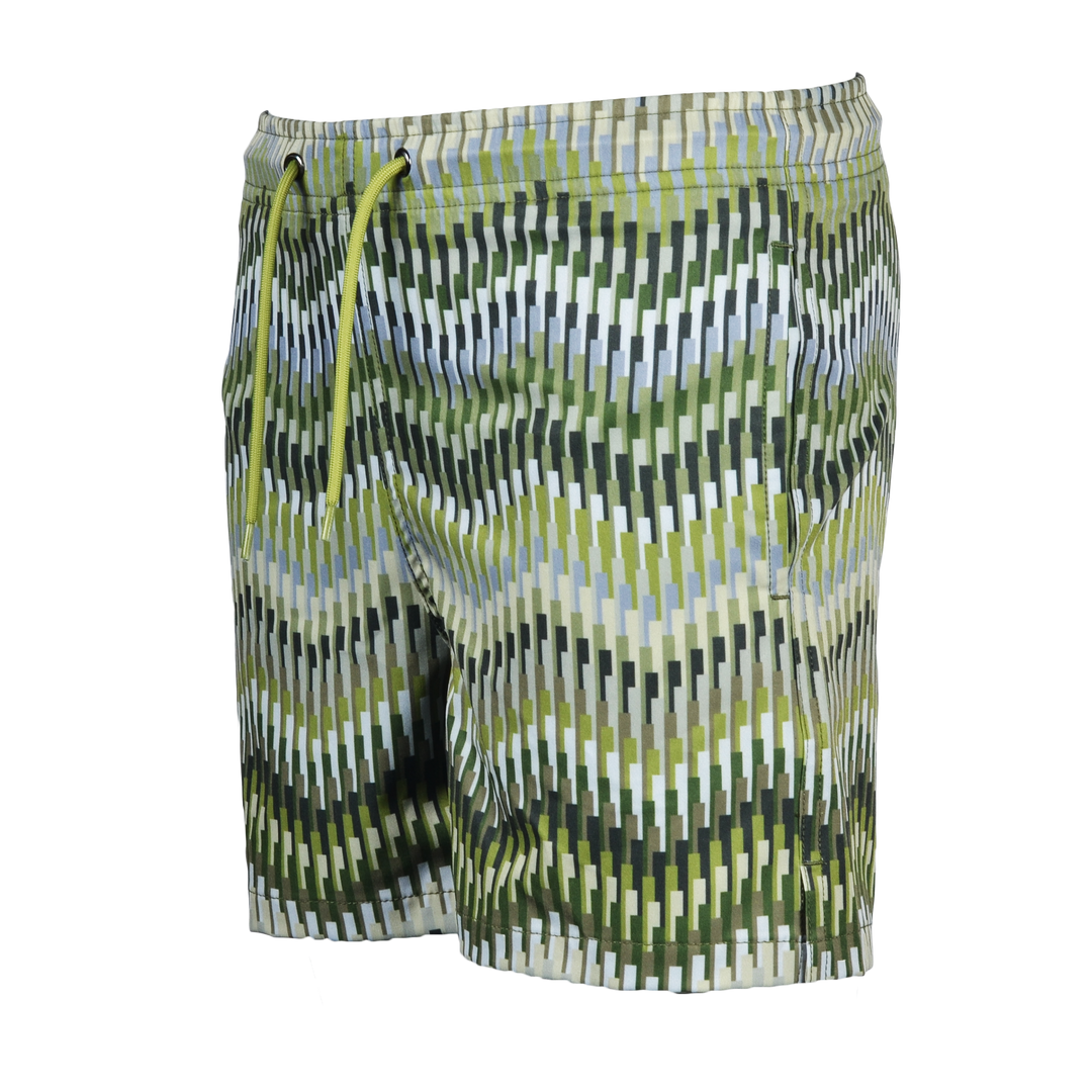 Line Zig Green - Kid's Swim Short