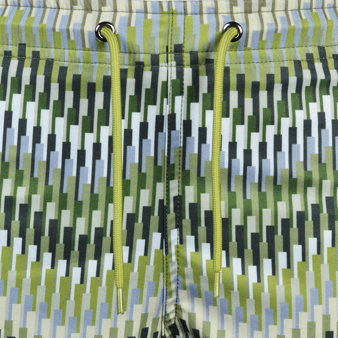Line Zig Green - Kid's Swim Short