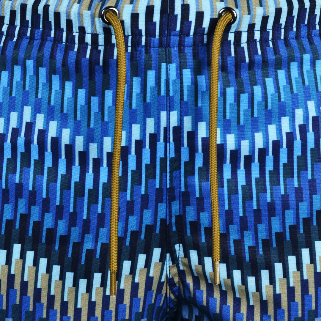 Line Zig Navy Chevron - Kid's T-shirt & Swim Short Set