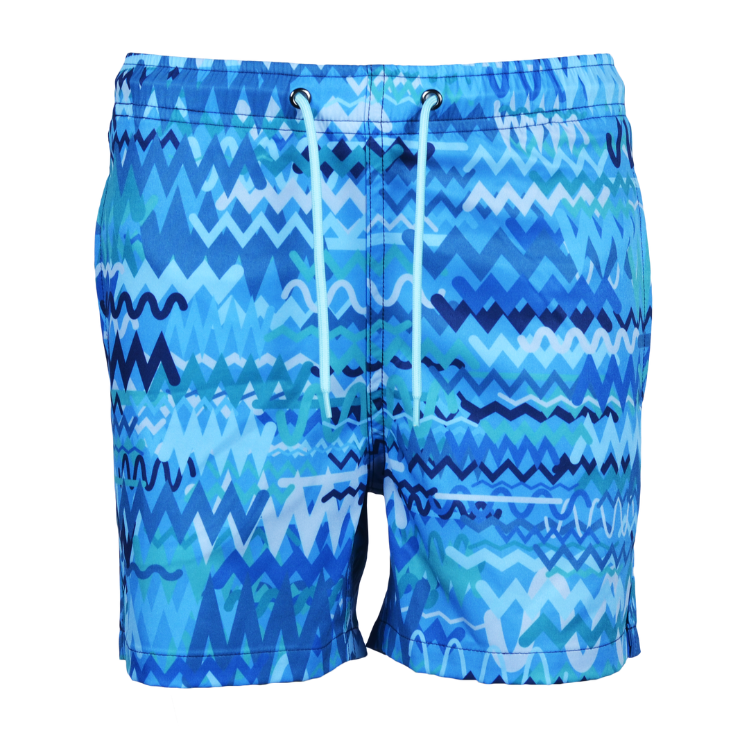 Oscillate Aqua Script - Kid's T-shirt & Swim Short Set