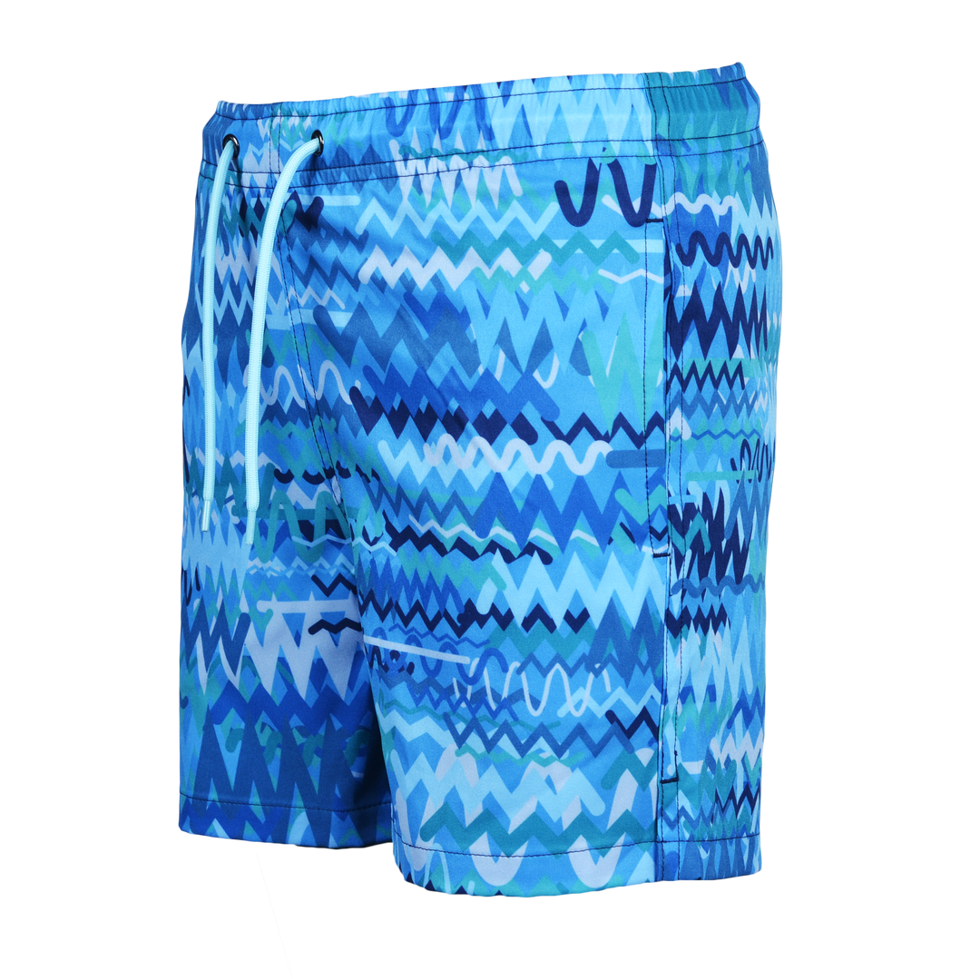 Oscillate Aqua Script - Kid's T-shirt & Swim Short Set
