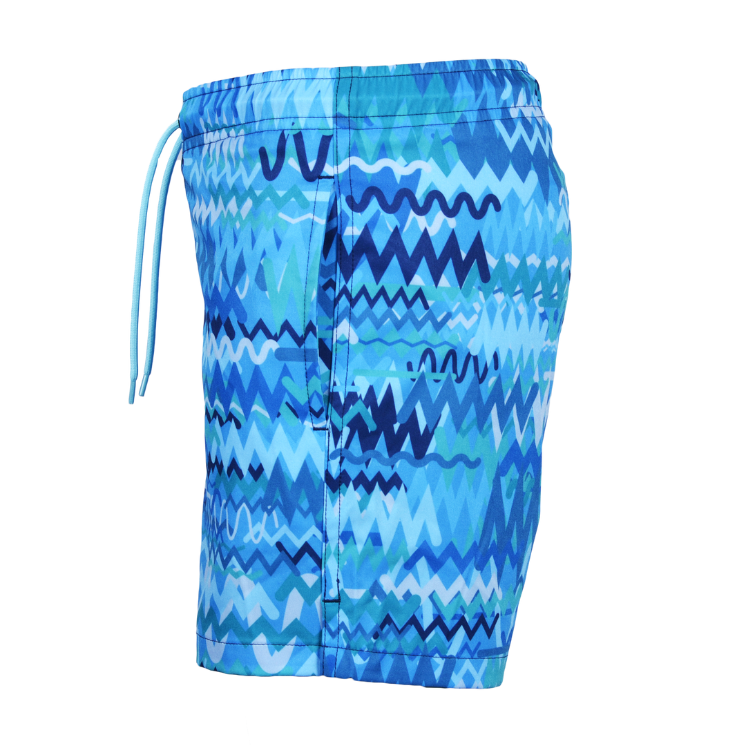 Oscillate Aqua Script - Kid's T-shirt & Swim Short Set