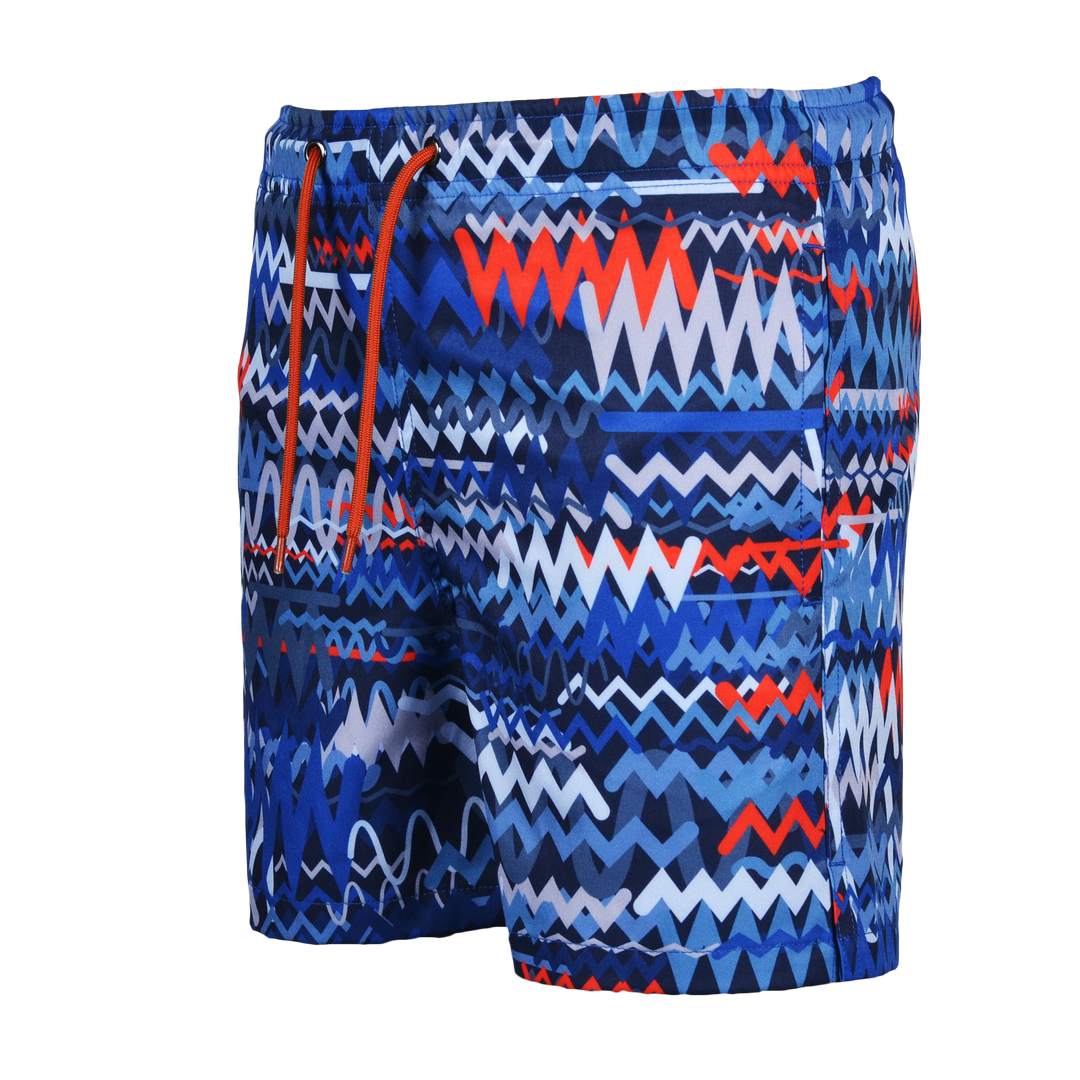 Oscillate Blue Red Spirals - Kid's T-shirt & Swim Short Set
