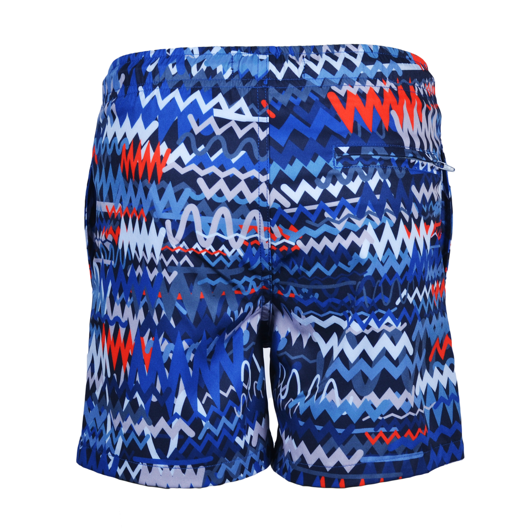 Oscillate Blue Red Spirals - Kid's T-shirt & Swim Short Set