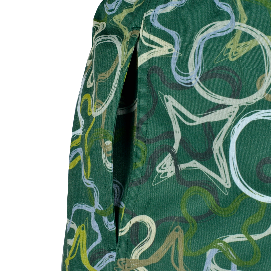 Quattro Green B - Kid's T-shirt & Swim Short Set