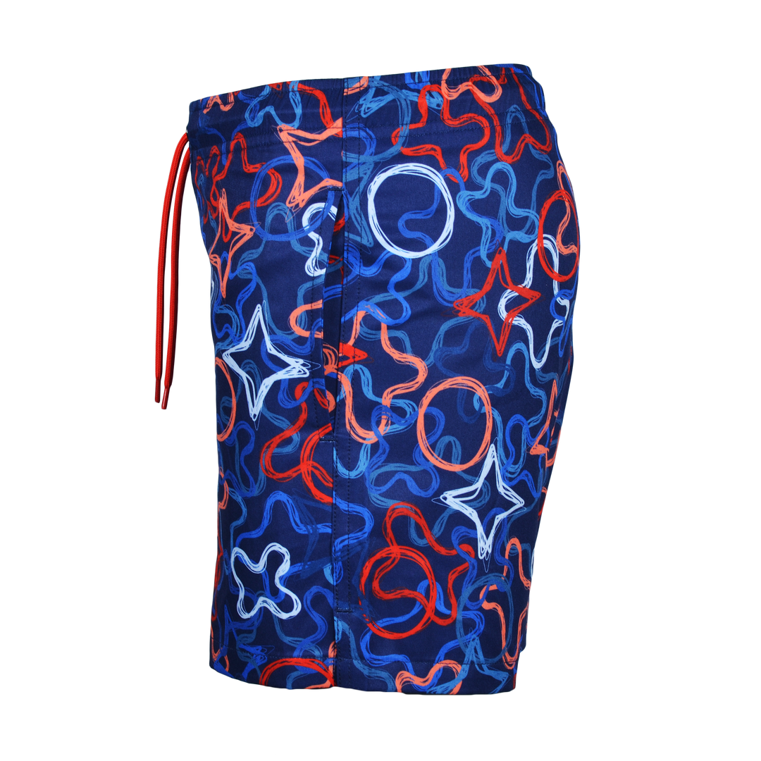Quattro Red B - Kid's T-shirt & Swim Short Set