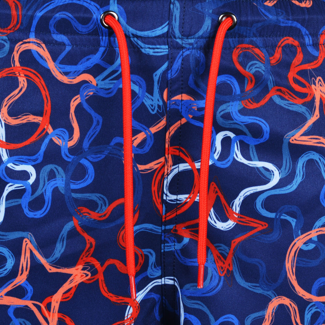 Quattro Red Chest - Kid's T-shirt & Swim Short Set