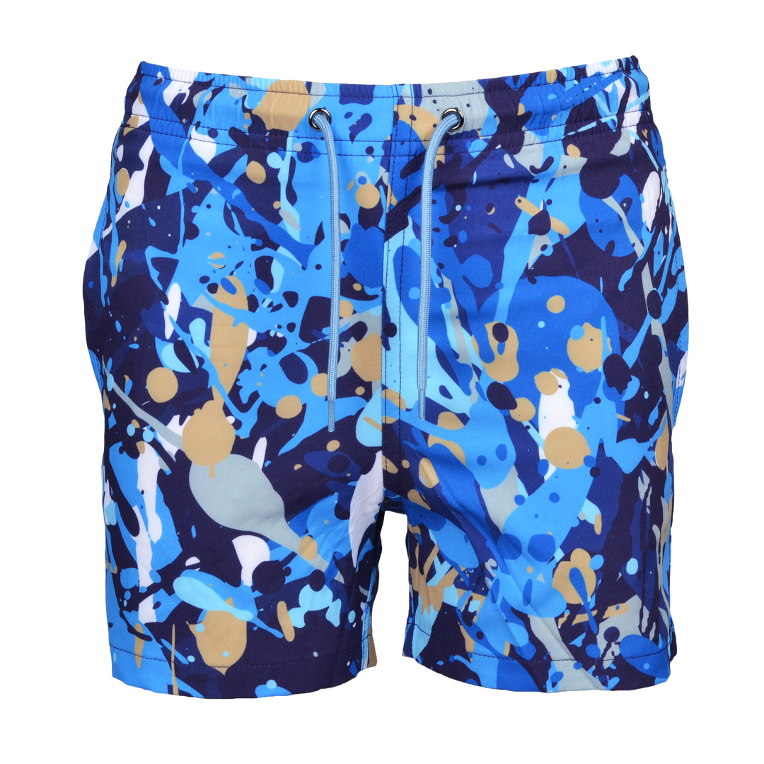 Splatter Blue - Kid's T-shirt & Swim Short Set