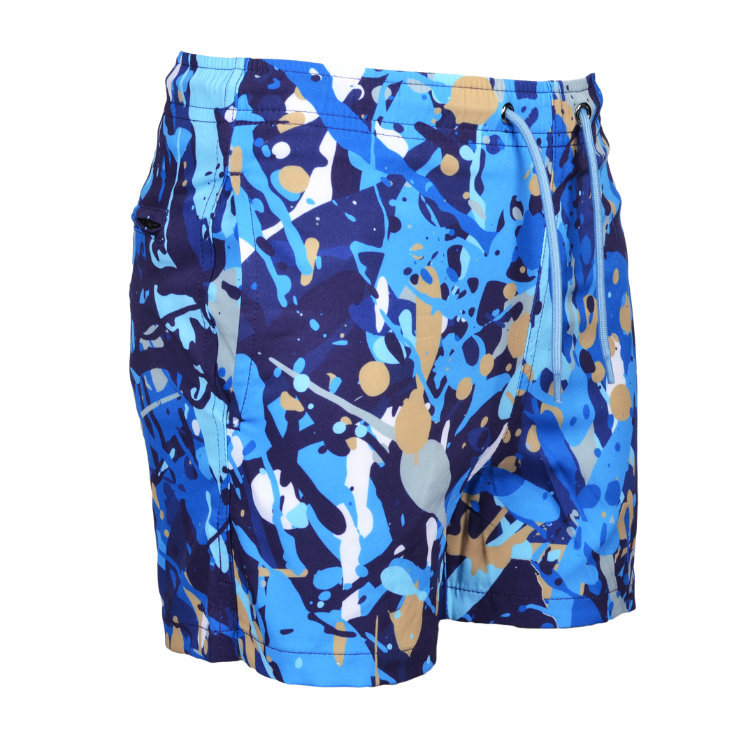 Splatter Blue - Kid's T-shirt & Swim Short Set