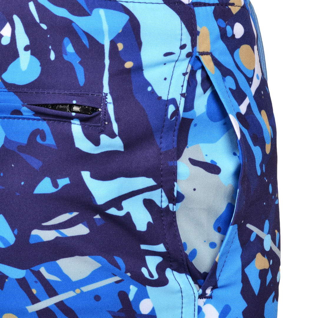 Splatter Blue - Kid's T-shirt & Swim Short Set