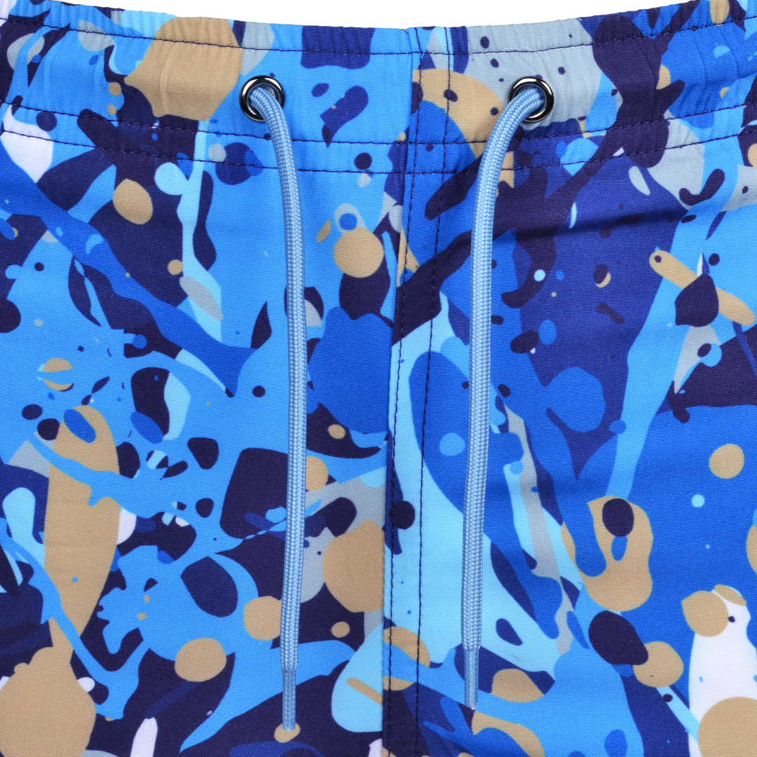 Splatter Blue - Kid's T-shirt & Swim Short Set