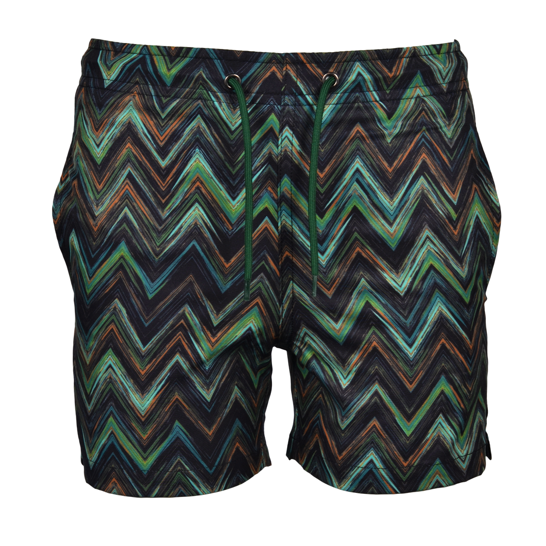 Space Zig Green - Kid's Swim Short