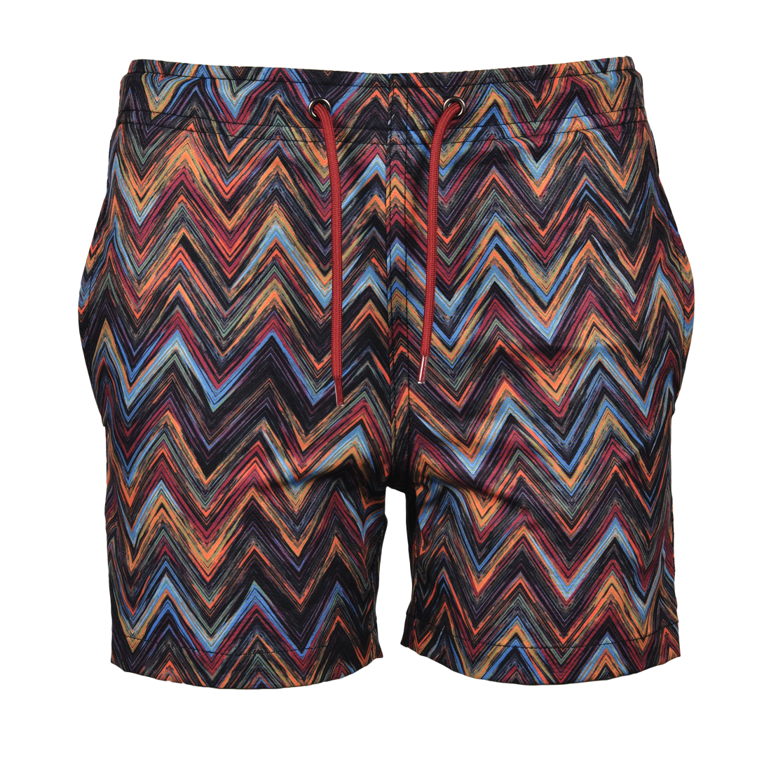 Space Zig Orange - Kid's Swim Short