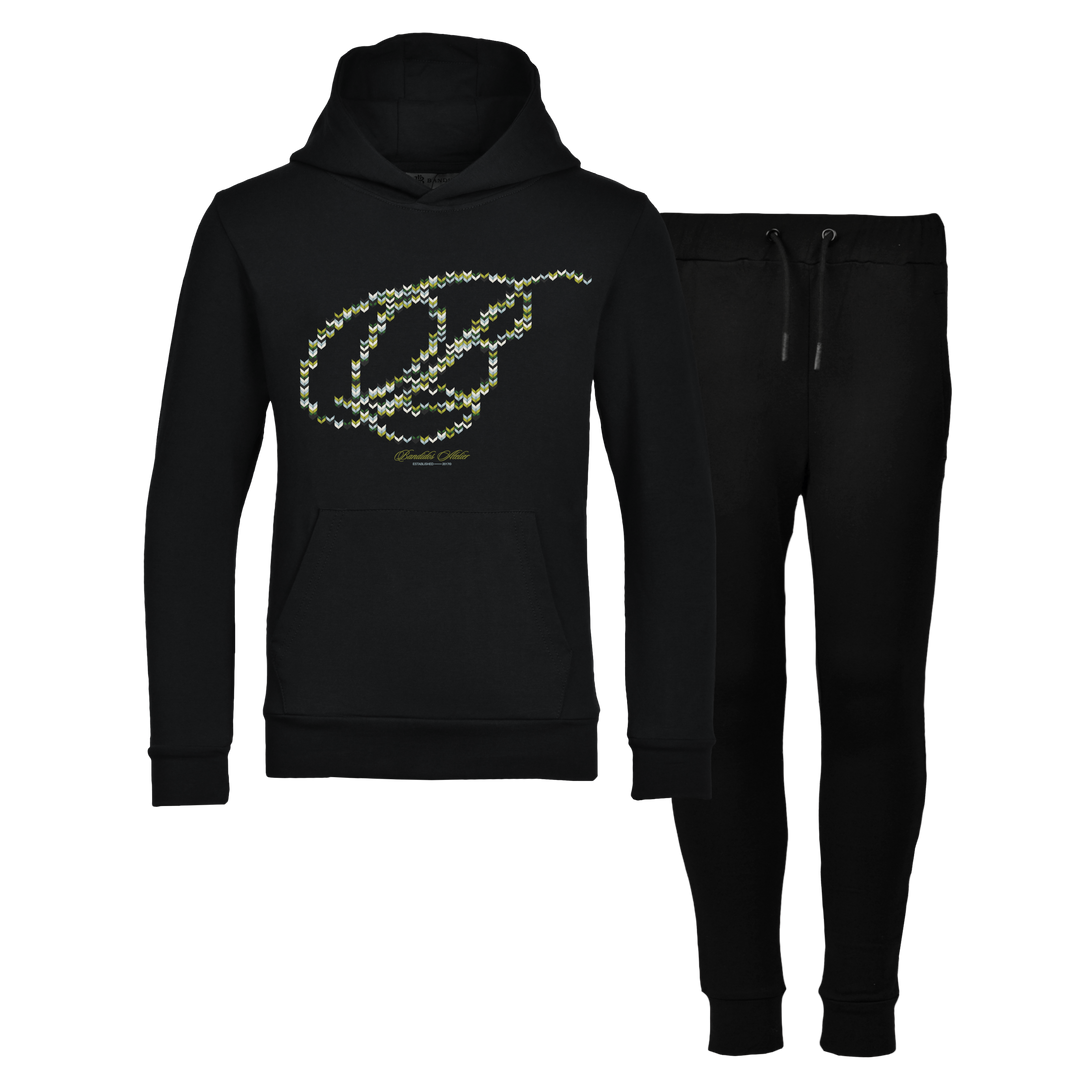 Crochet B Green - Kids Hoodie Tracksuit