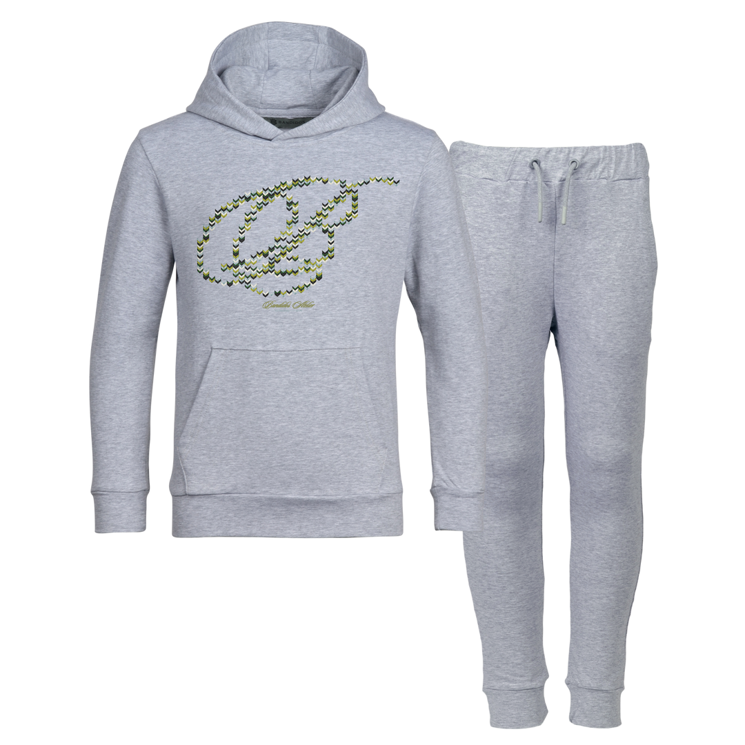 Crochet B Green - Kids Hoodie Tracksuit