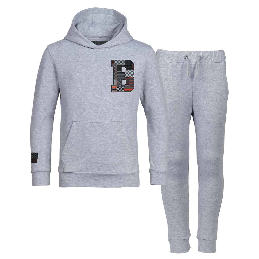 Patch B Black - Kids Hoodie Tracksuit