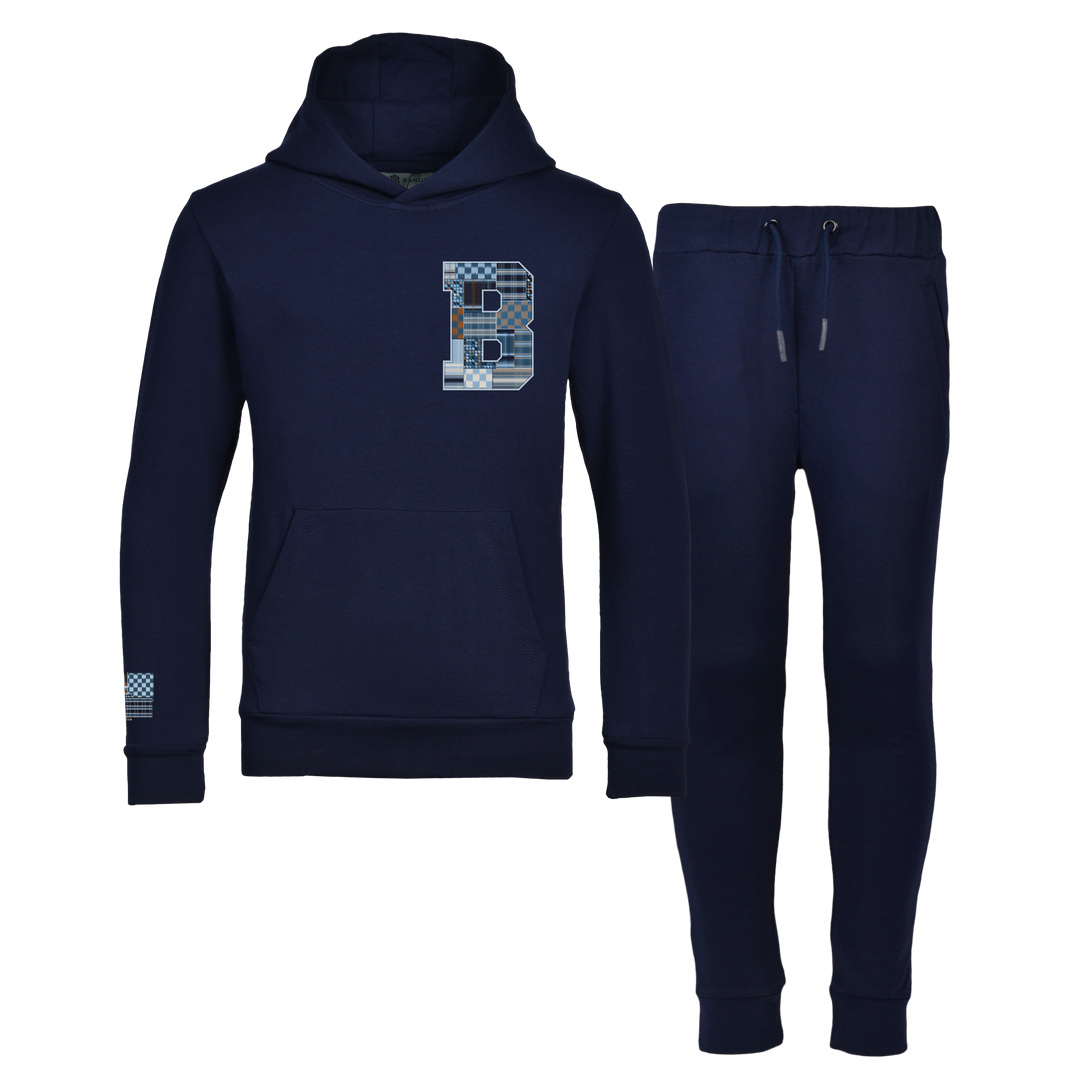 Patch B Blue - Kids Hoodie Tracksuit