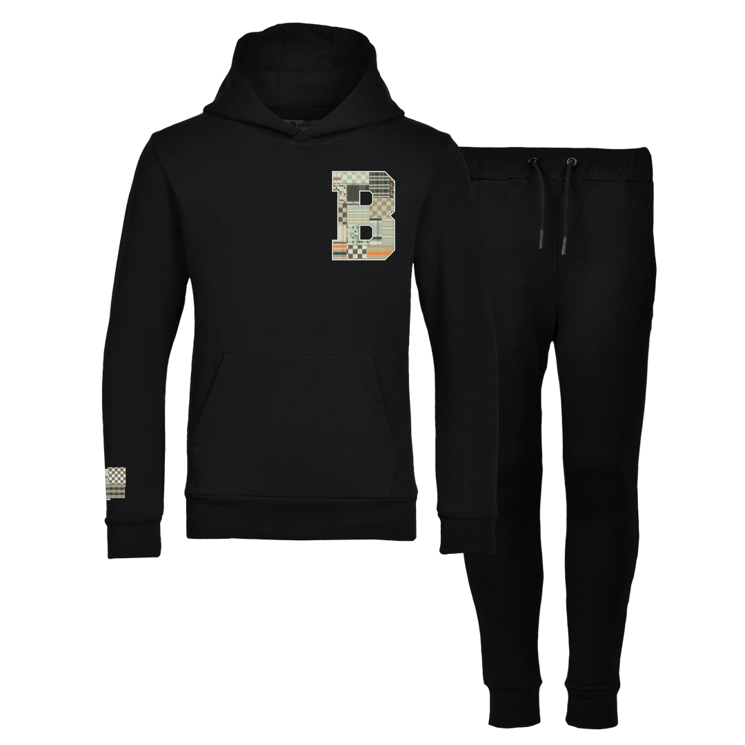 Patch B Green - Kids Hoodie Tracksuit