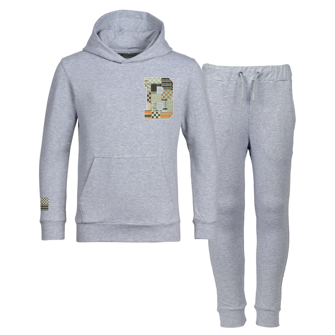 Patch B Green - Kids Hoodie Tracksuit