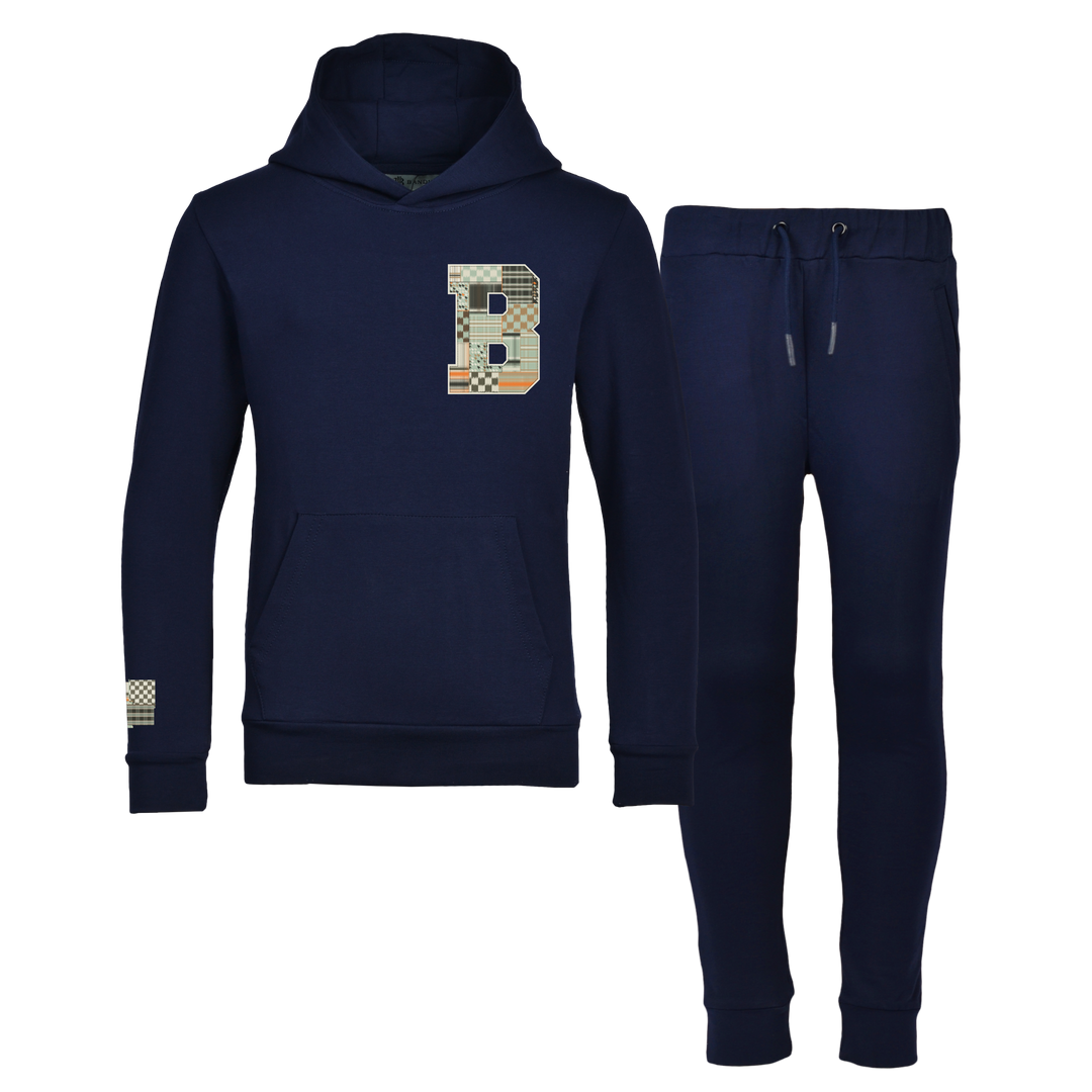 Patch B Green - Kids Hoodie Tracksuit
