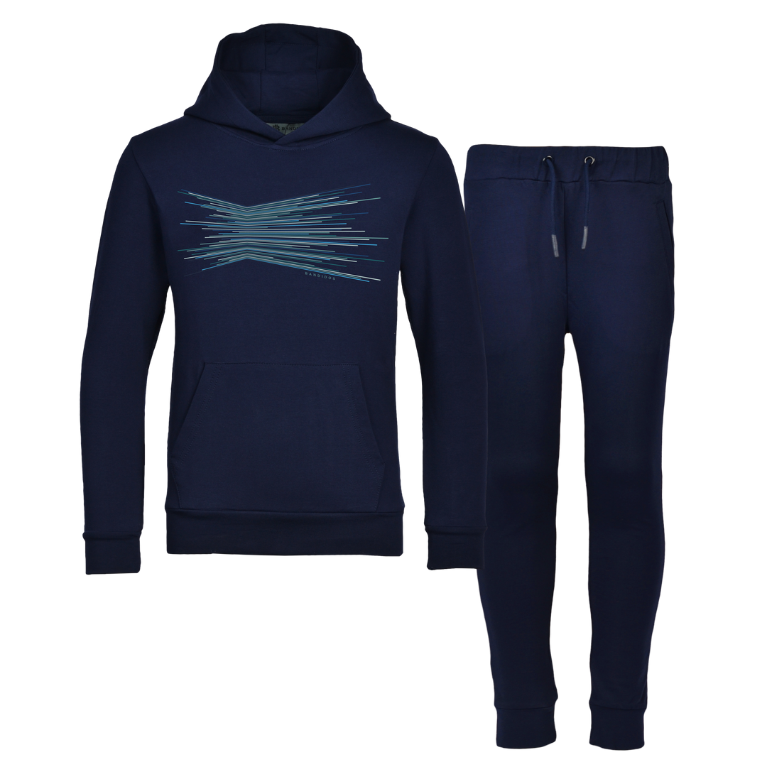 Pulse Blue - Kid's Hoodie Tracksuit