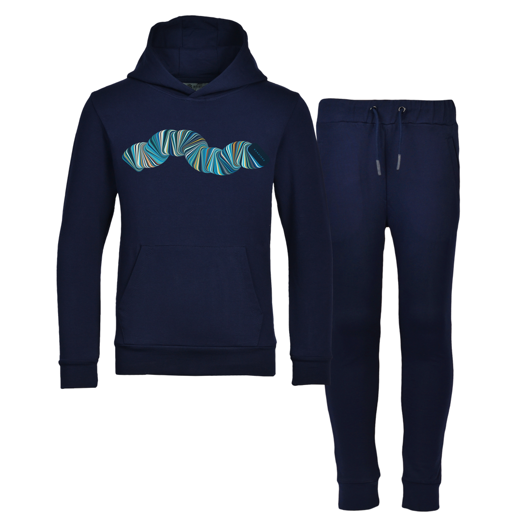 Ribbon Blue - Kids Hoodie Tracksuit