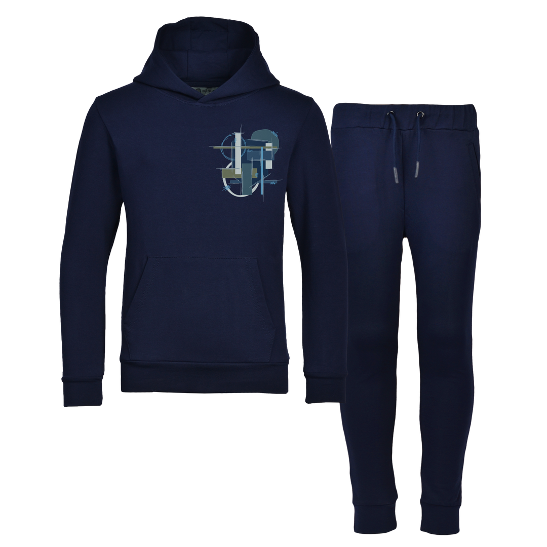 Scribble Geo - Kids Hoodie Tracksuit