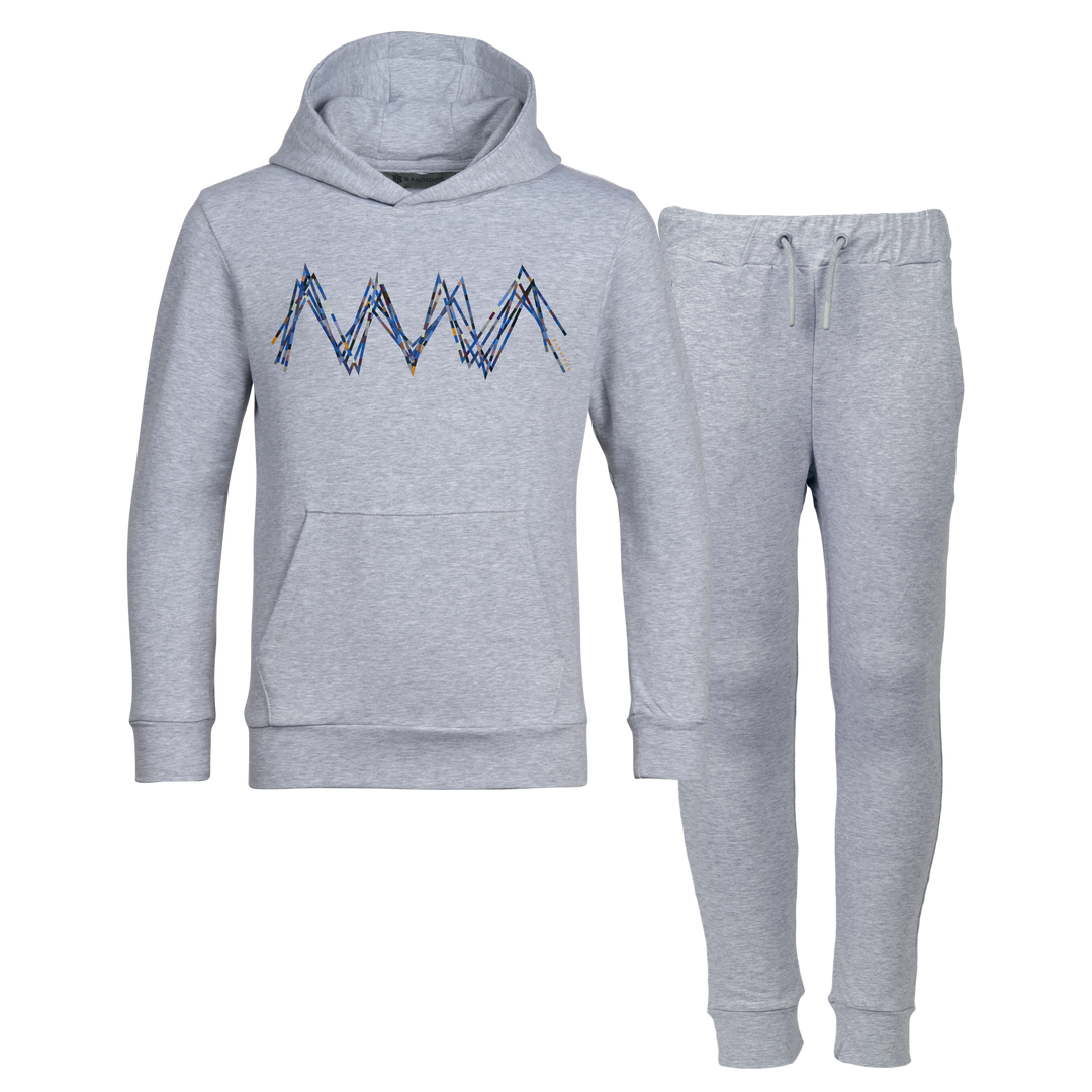 Scribble Zig Blue - Kids Hoodie Tracksuit
