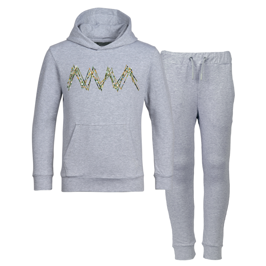 Scribble Zig Green - Kids Hoodie Tracksuit