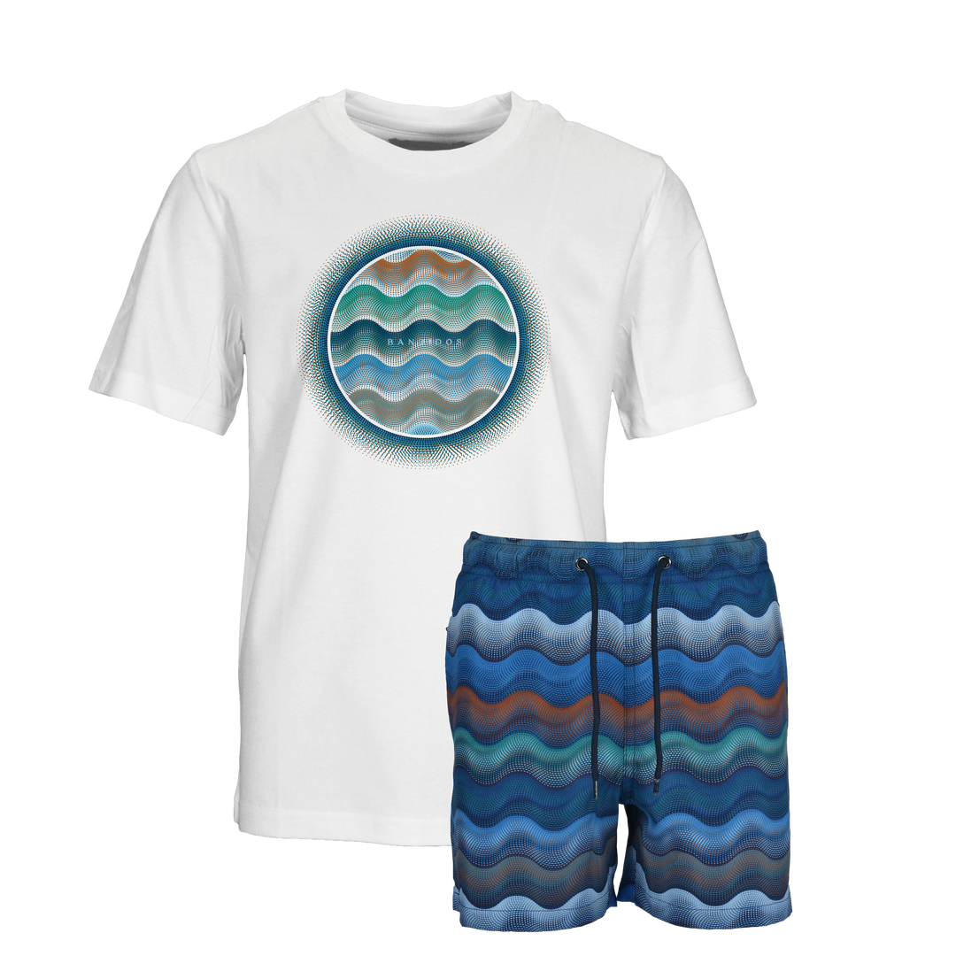 Dot Waves Dubai Orb - Kids T-Shirt & Swim Short Set