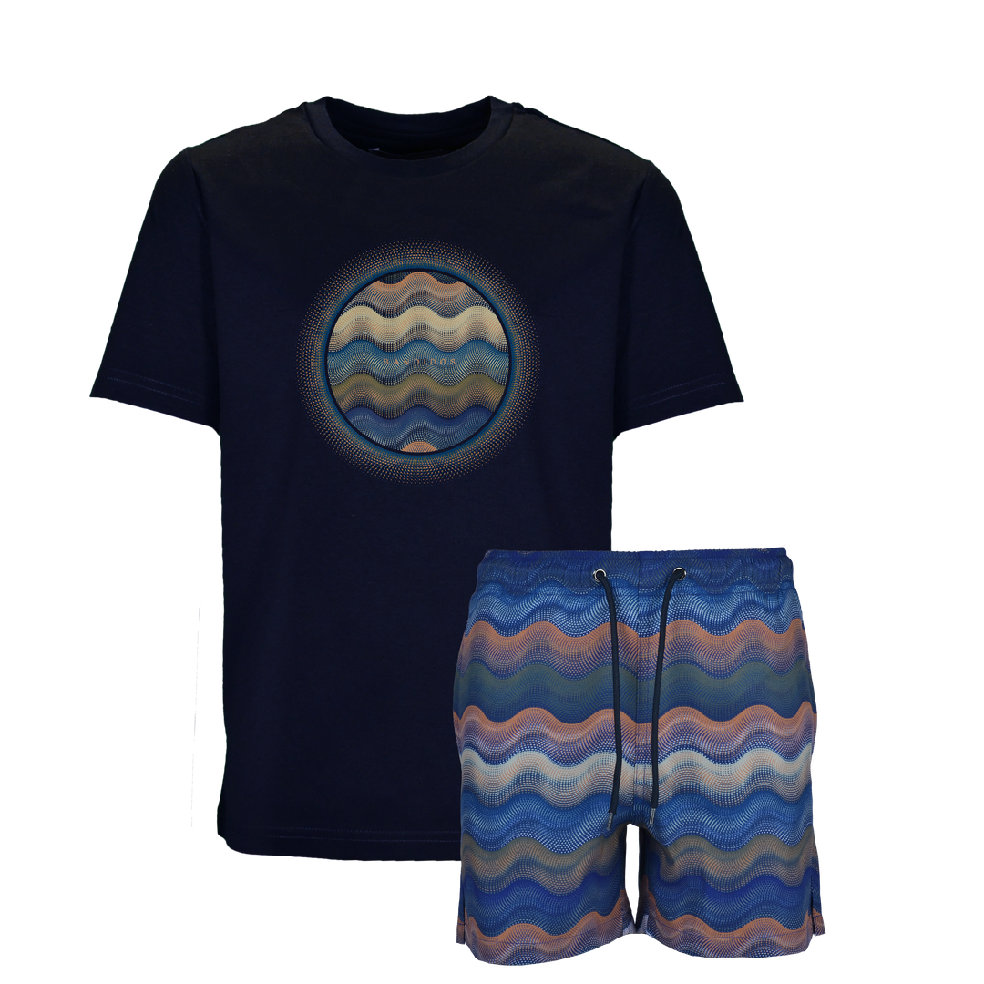 Dot Waves Marrakech Orb - Kids T-Shirt & Swim Short Set