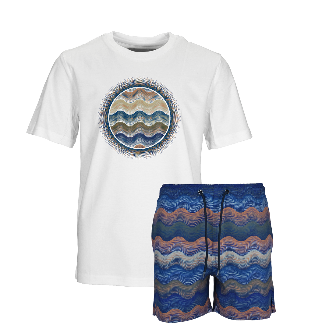 Dot Waves Marrakech Orb - Kids T-Shirt & Swim Short Set