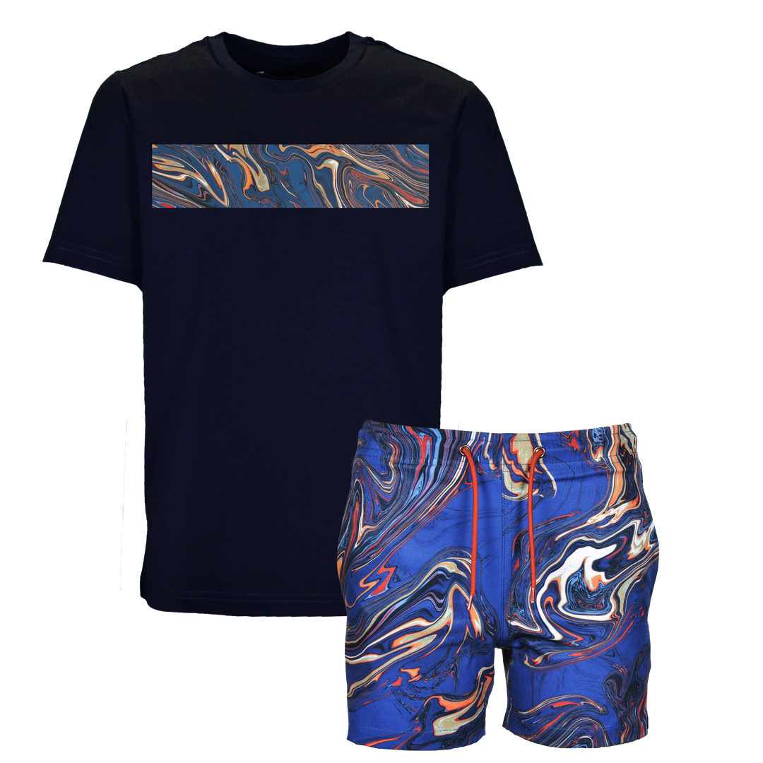 Oil Navy - Kid's T-shirt & Swim Short Set