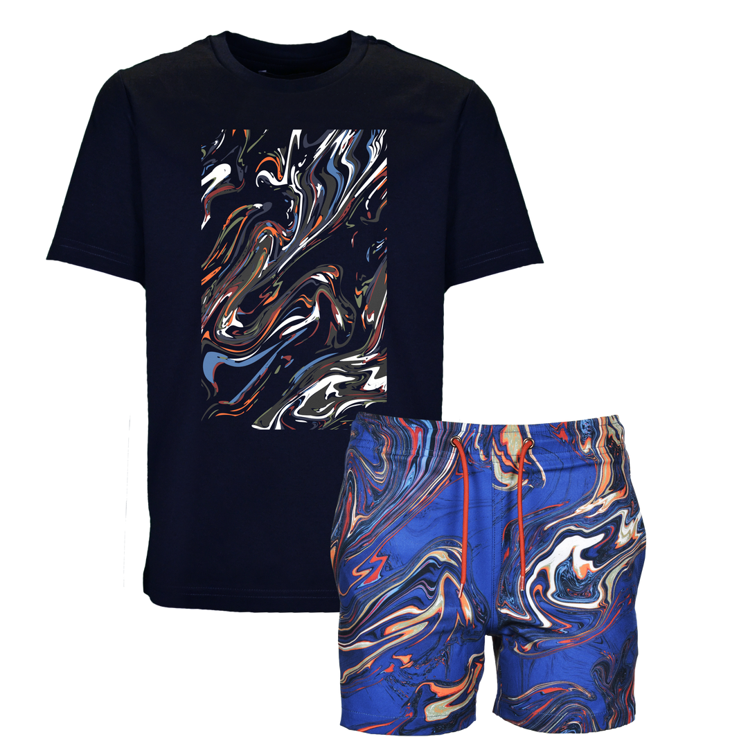 Oil Navy - Kid's T-shirt & Swim Short Set