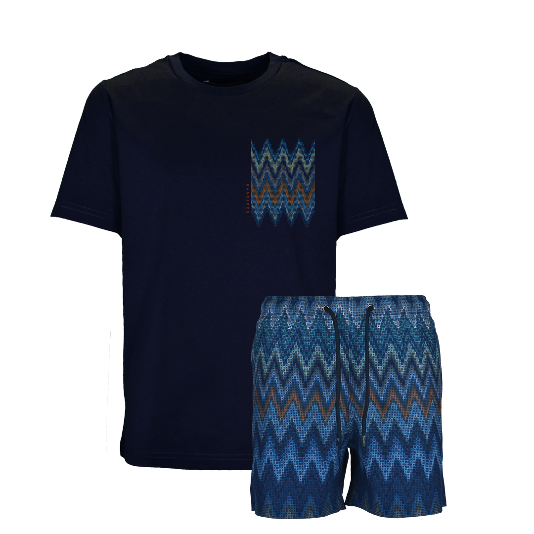 Sequin Zig Dubai Chest - Kids T-Shirt & Swim Short Set