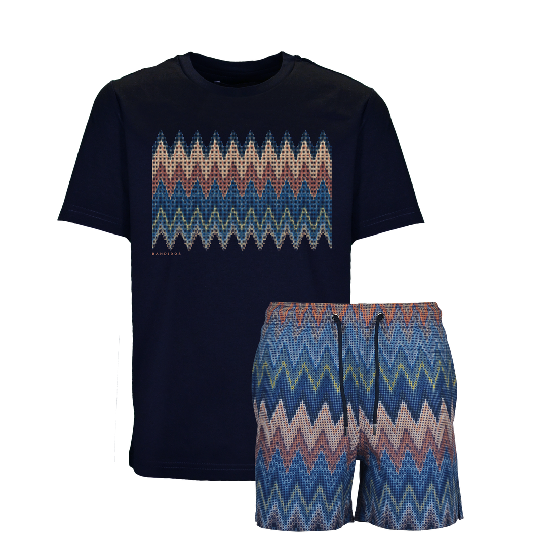 Sequin Zig Marrakech Box - Kids T-Shirt & Swim Short Set