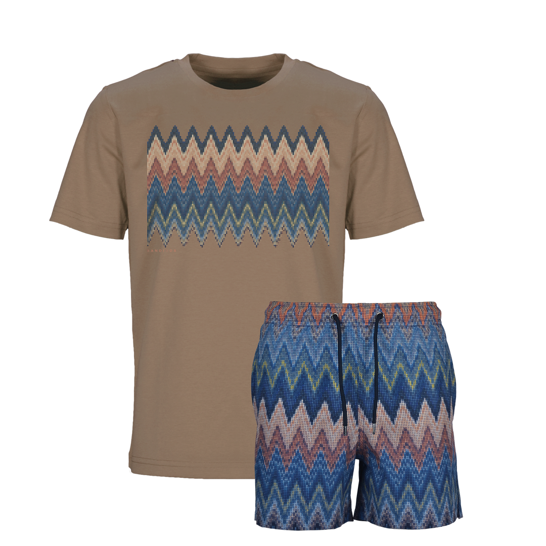 Sequin Zig Marrakech Box - Kids T-Shirt & Swim Short Set