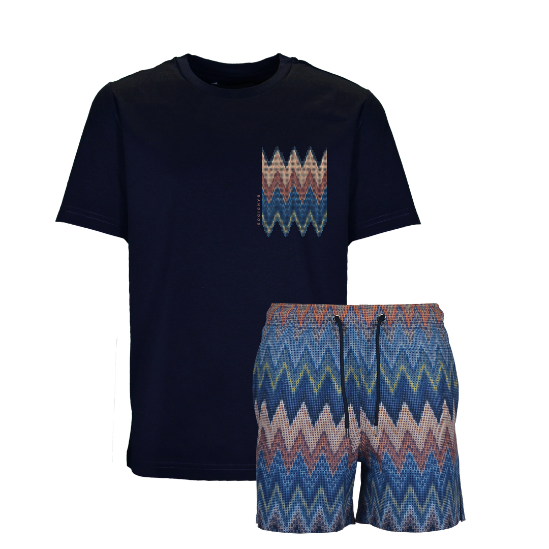 Sequin Zig Marrakech Chest - Kids T-Shirt & Swim Short Set