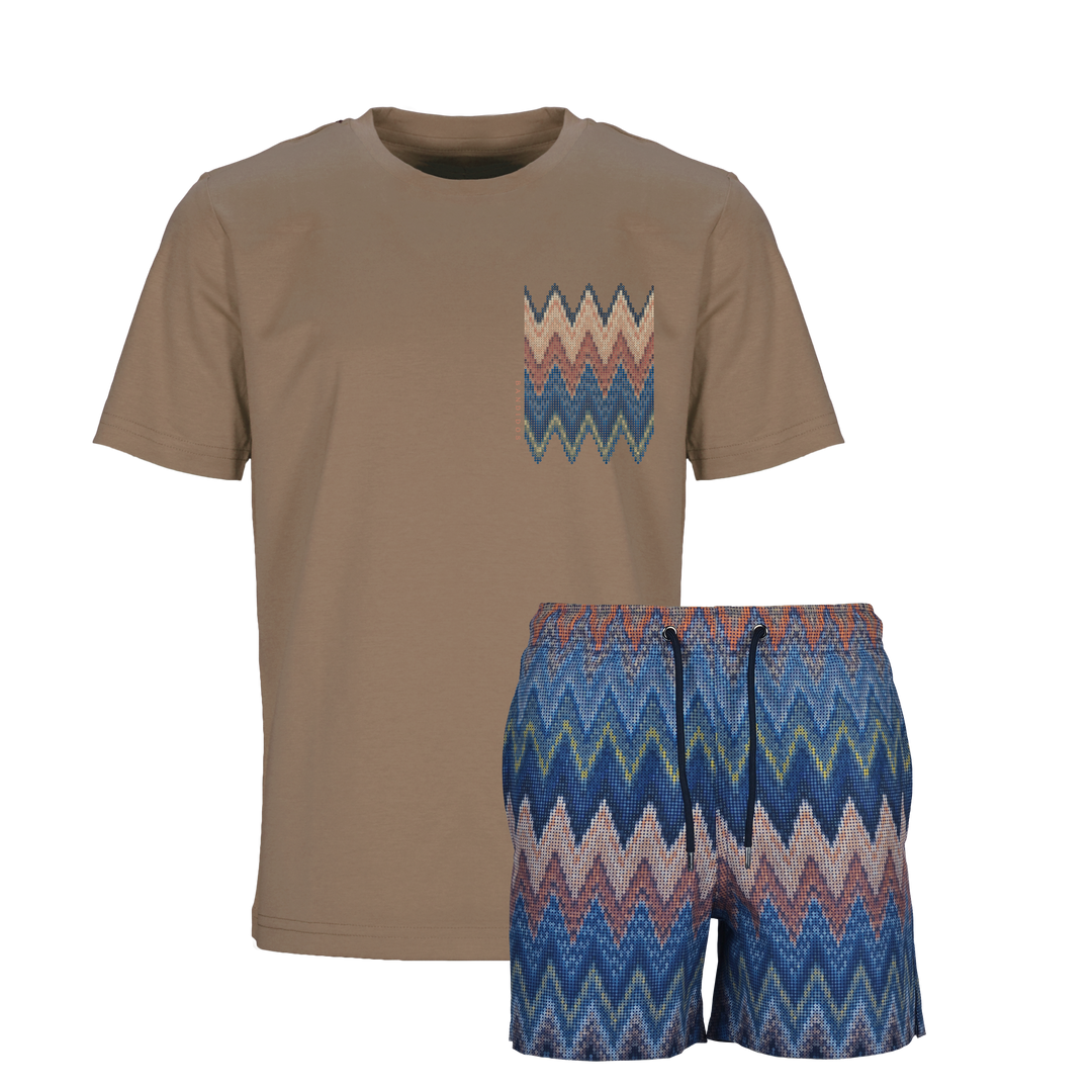 Sequin Zig Marrakech Chest - Kids T-Shirt & Swim Short Set