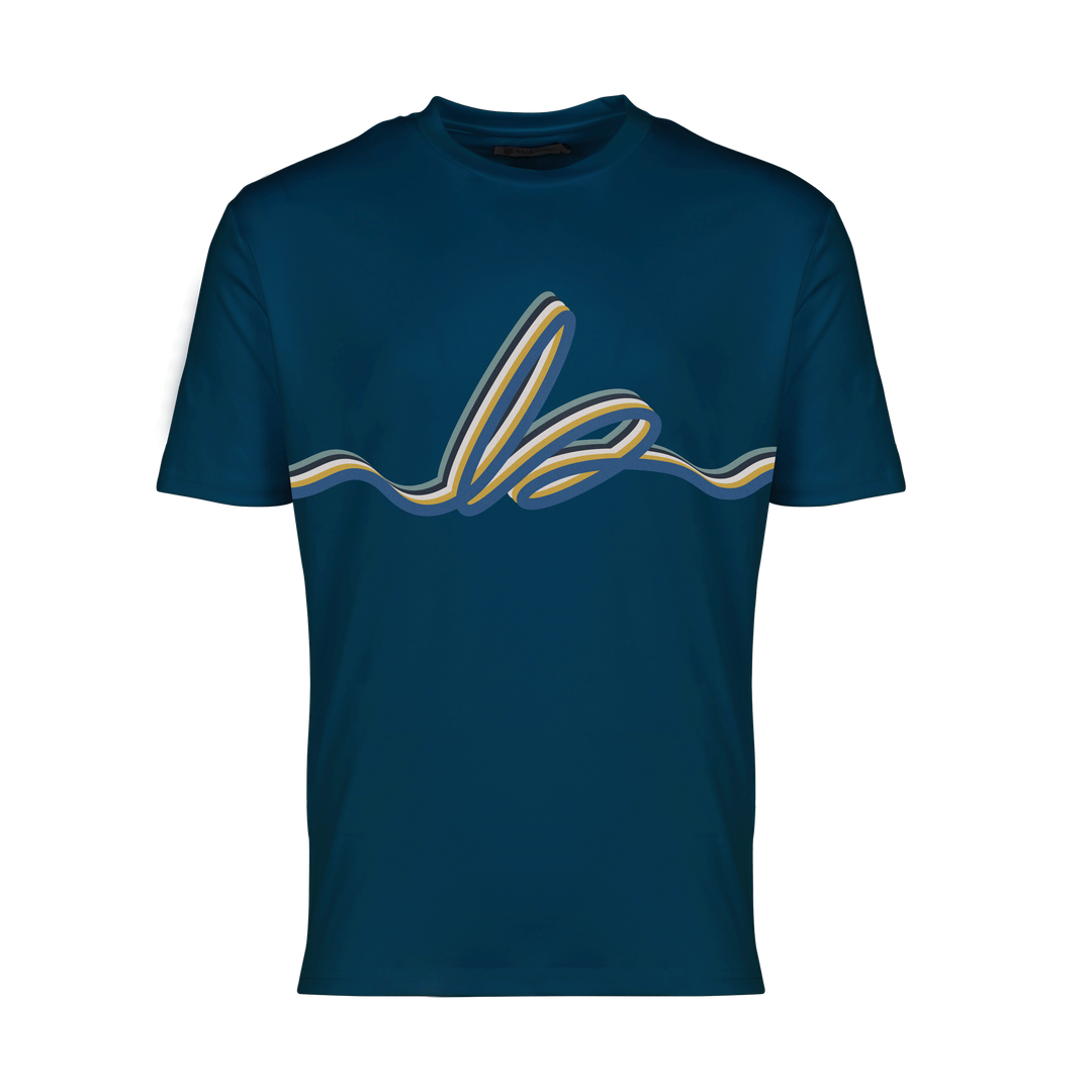 Autograph Navy Gold Bar - Men's T-Shirt