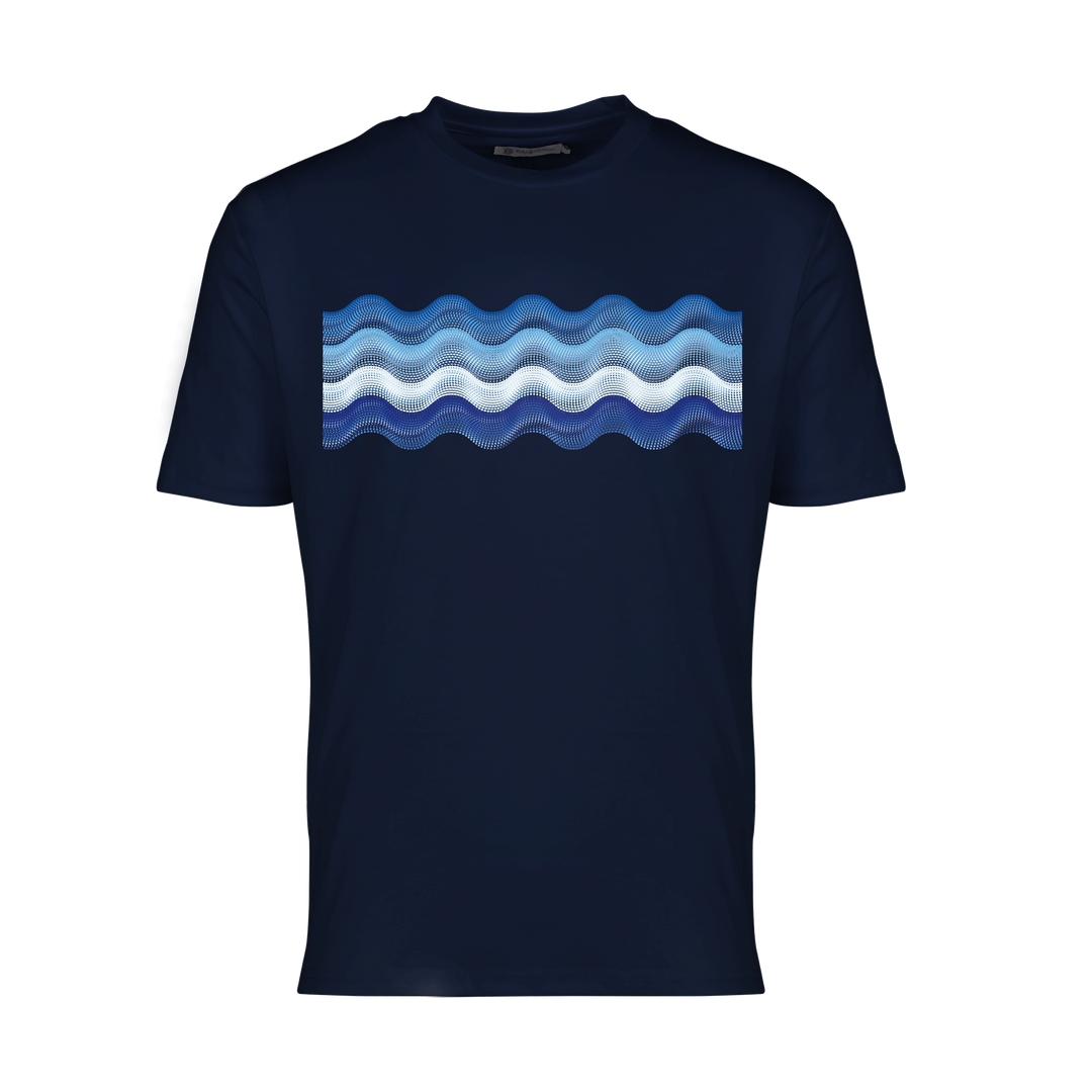 Dot Waves Santorini Bar - Men's T-Shirt