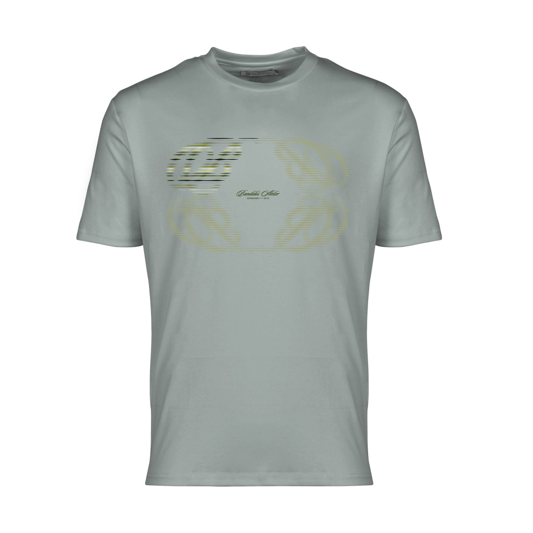 Line Zig Green Halftone - Men's T-Shirt