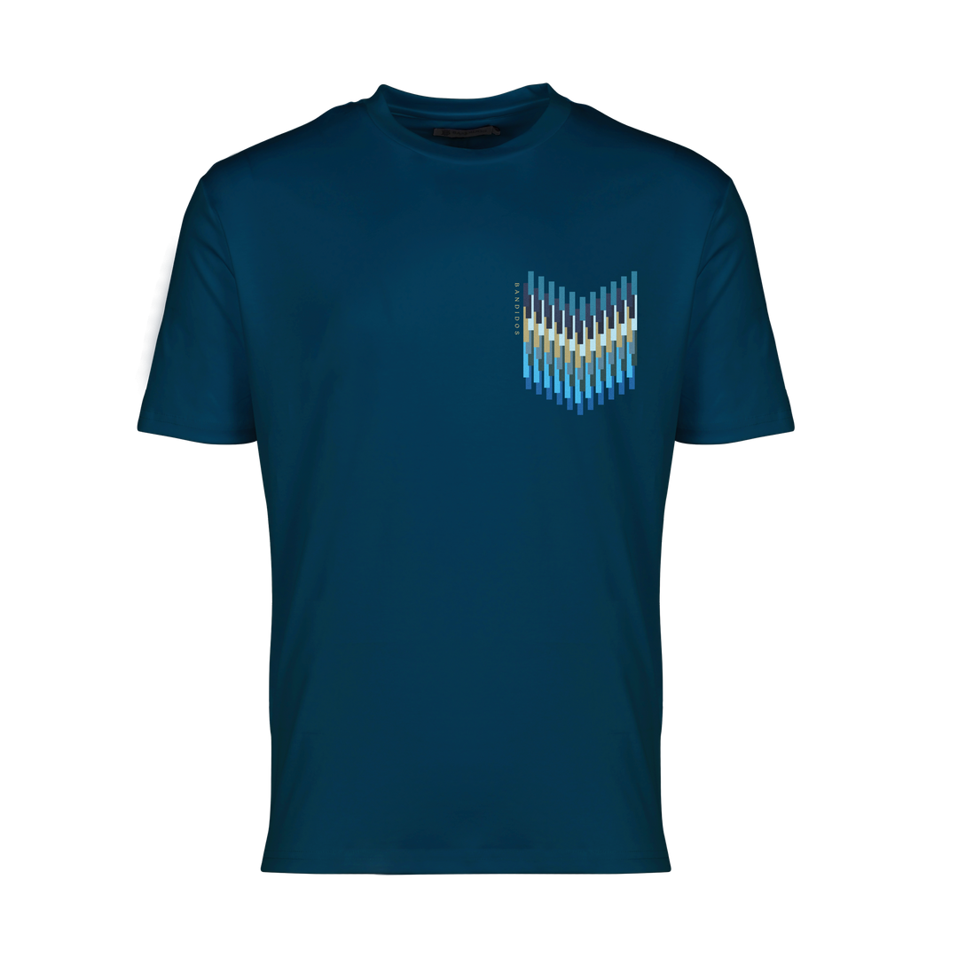 Line Zig Navy Chevron - Men's T-shirt & Swim Short Set