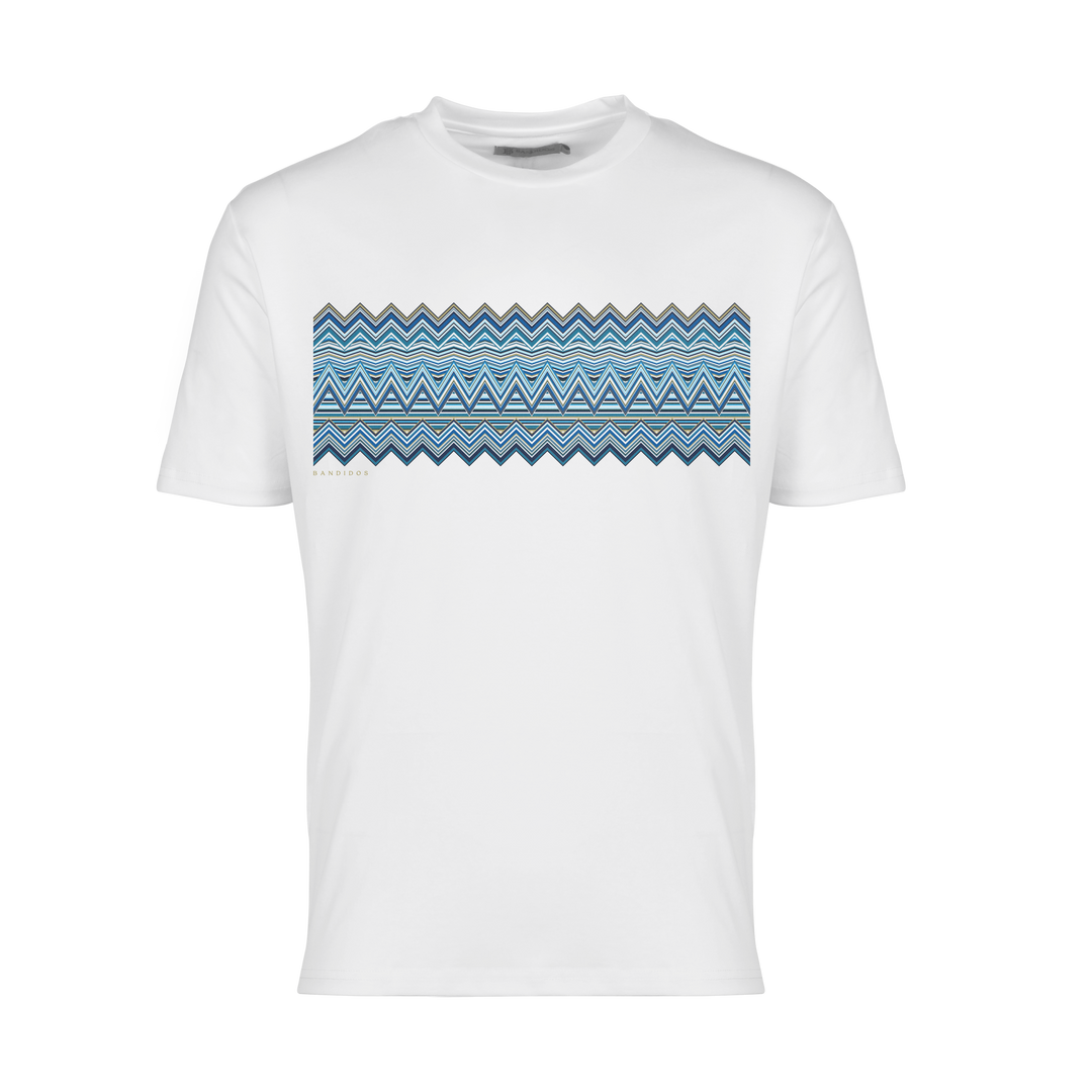 Multi Zig Navy Bar - Men's T-Shirt