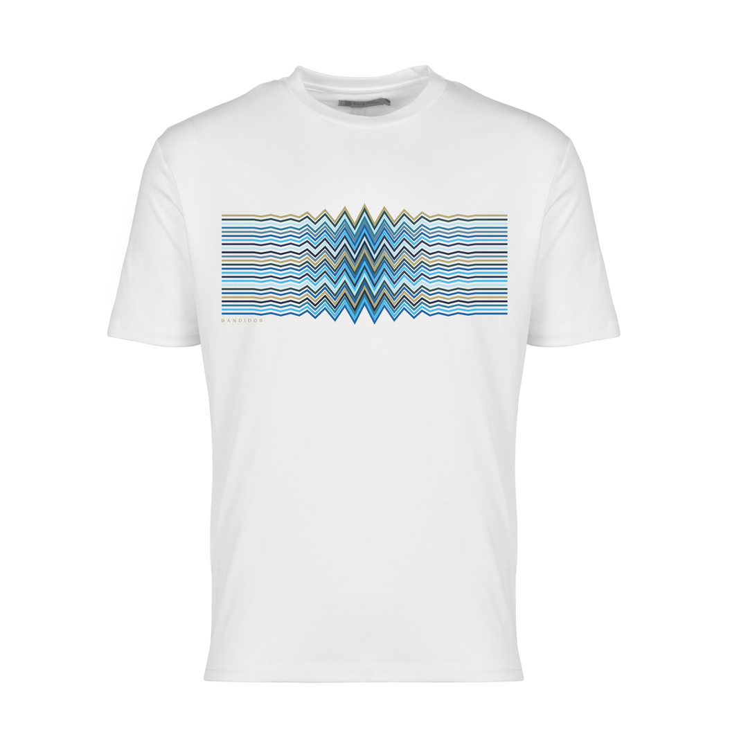 Multi Zig Navy Waveform - Men's T-Shirt