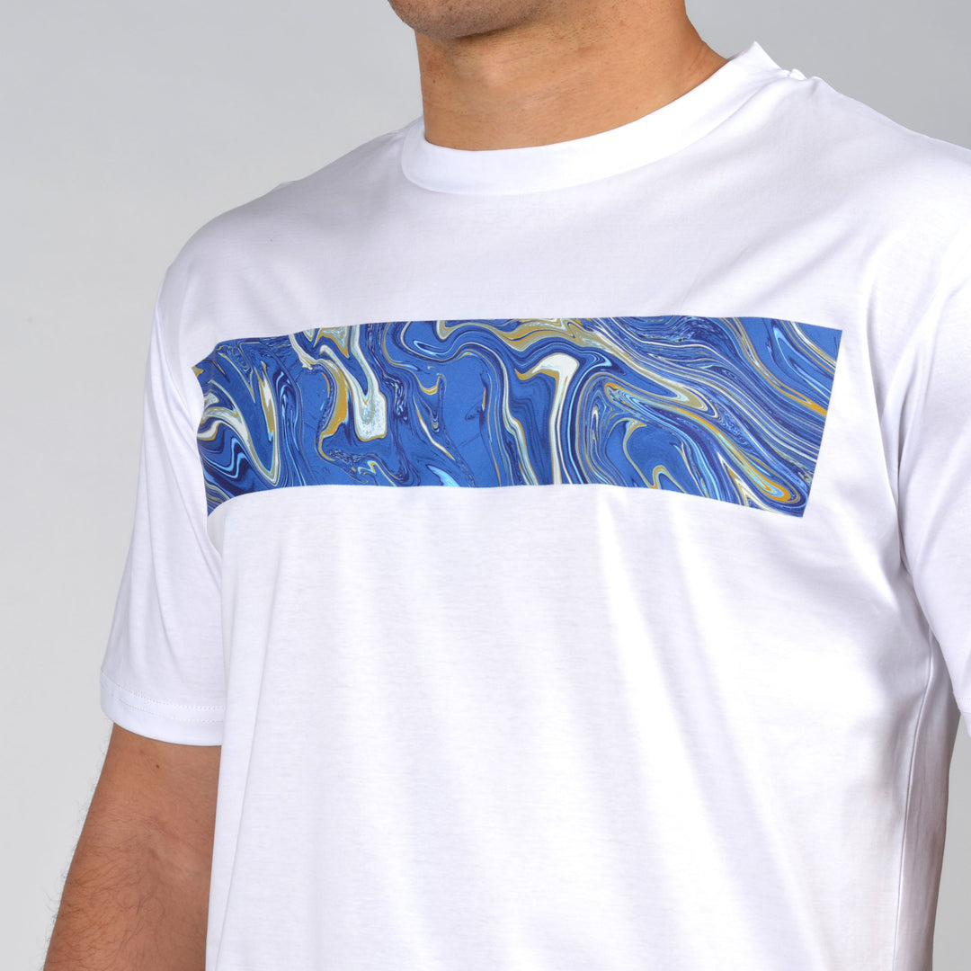 Oil Blue Bar - Men's T-Shirt