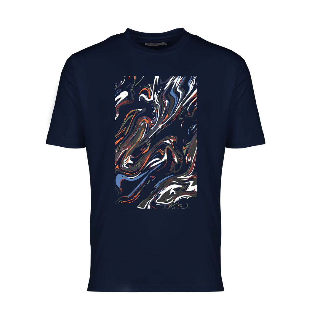 Oil Navy Frame - Men's T-Shirt