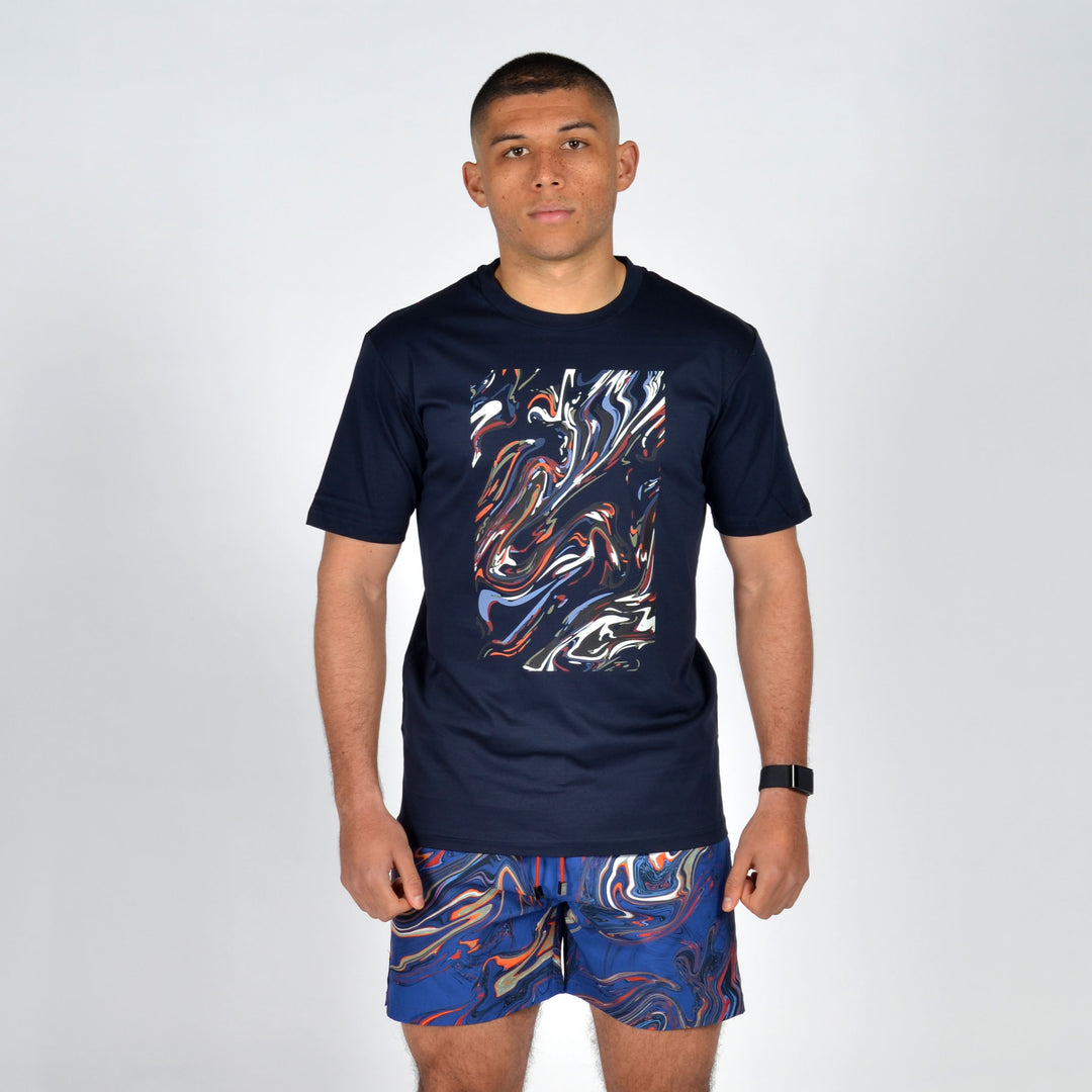 Oil Navy Frame - Men's T-Shirt